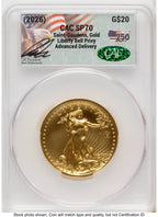 2026 2 Coin Best of the Mint 1907 Saint Gaudens $20 Gold 1 oz and Silver 1 oz Medal Set Advanced Delivery Ron Drzewucki America 250 CACG MS70