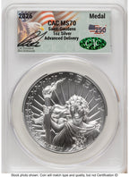 2026 2 Coin Best of the Mint 1907 Saint Gaudens $20 Gold 1 oz and Silver 1 oz Medal Set Advanced Delivery Ron Drzewucki America 250 CACG MS70
