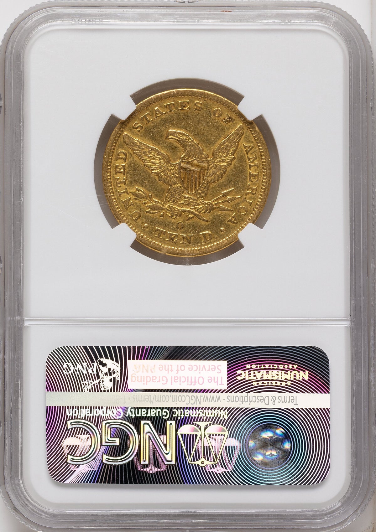 1851-O $10 Liberty Eagle NGC AU53