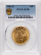1904-O $10 Liberty Eagle PCGS AU58