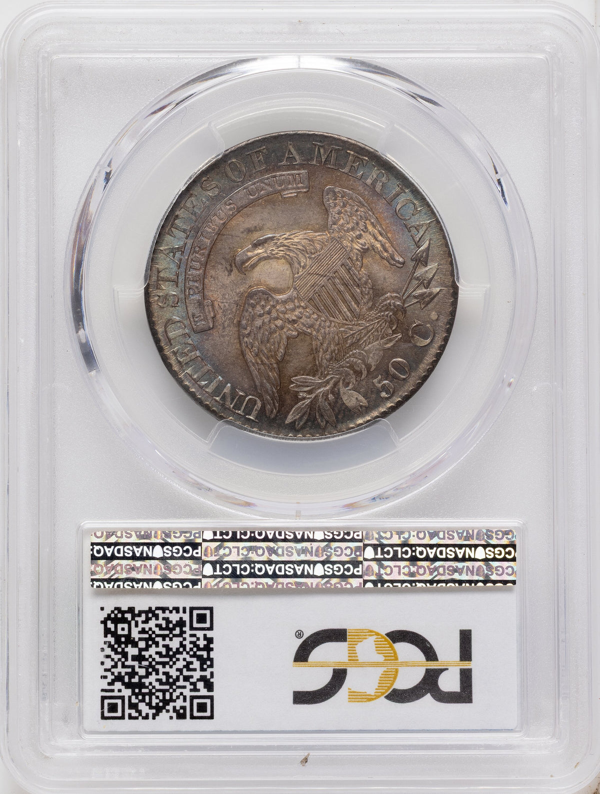 1827 50C Square Base 2 CAC Bust Half Dollar PCGS MS66