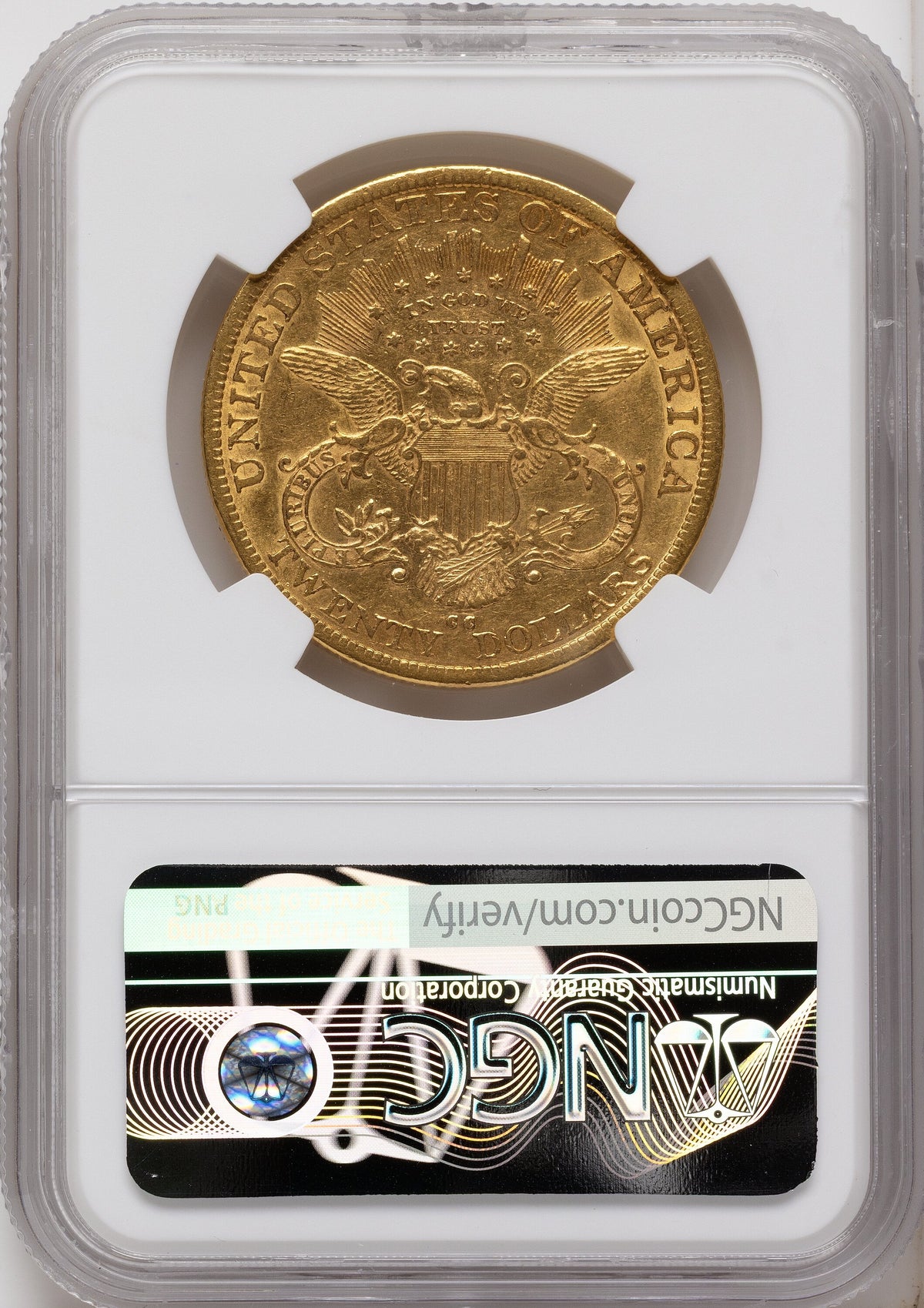 1879-CC $20 Liberty Double Eagle NGC AU50