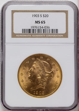 1903-S $20 Liberty Double Eagle NGC MS65
