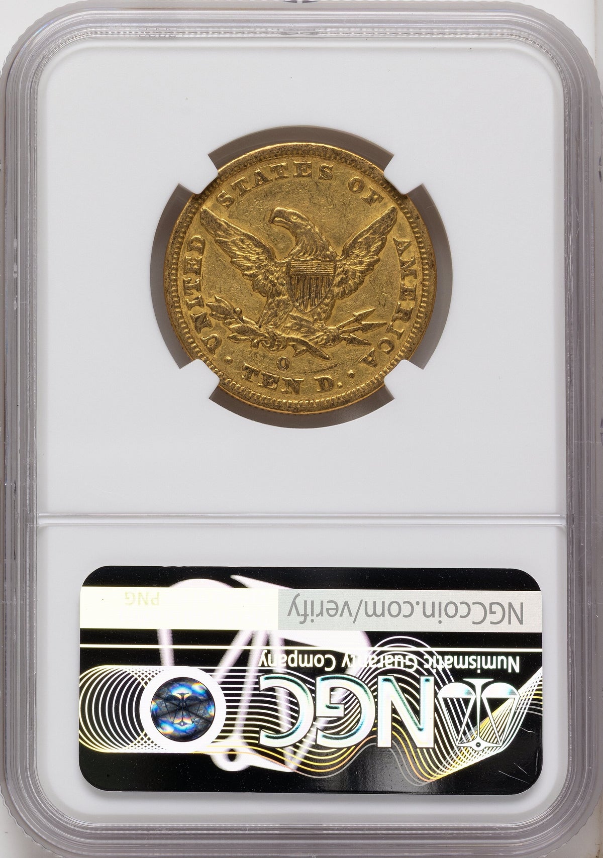 1851-O $10 Liberty Eagle NGC AU50