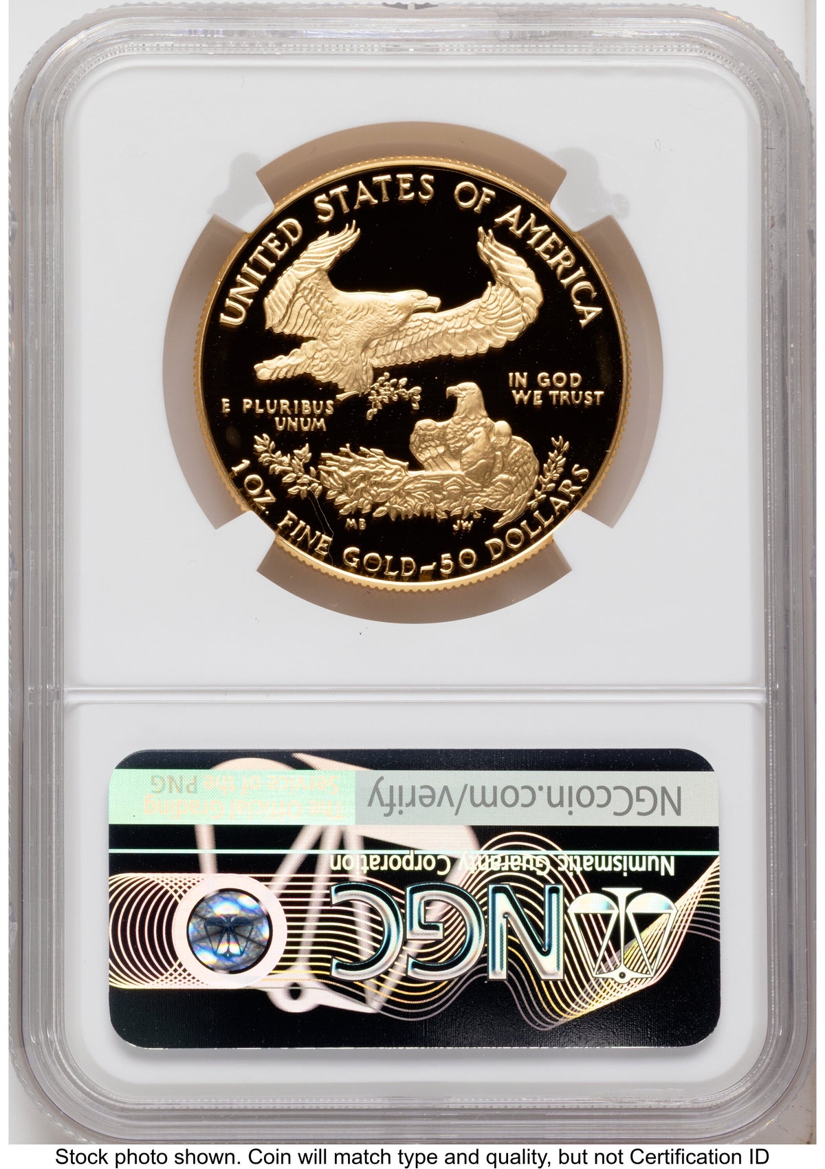 1986-W Proof Gold Eagle 1 oz Kenneth Bressett Red Book NGC PF70