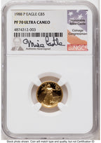 1988 Proof Gold Eagle 1.85 oz Mike Castle NGC PF70