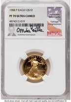 1988 Proof Gold Eagle 1.85 oz Mike Castle NGC PF70