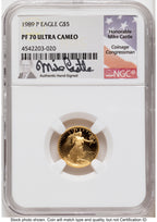 1989 Proof Gold Eagle 1.85 oz Mike Castle NGC PF70