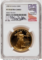 1989 Proof Gold Eagle 1.85 oz Mike Castle NGC PF70