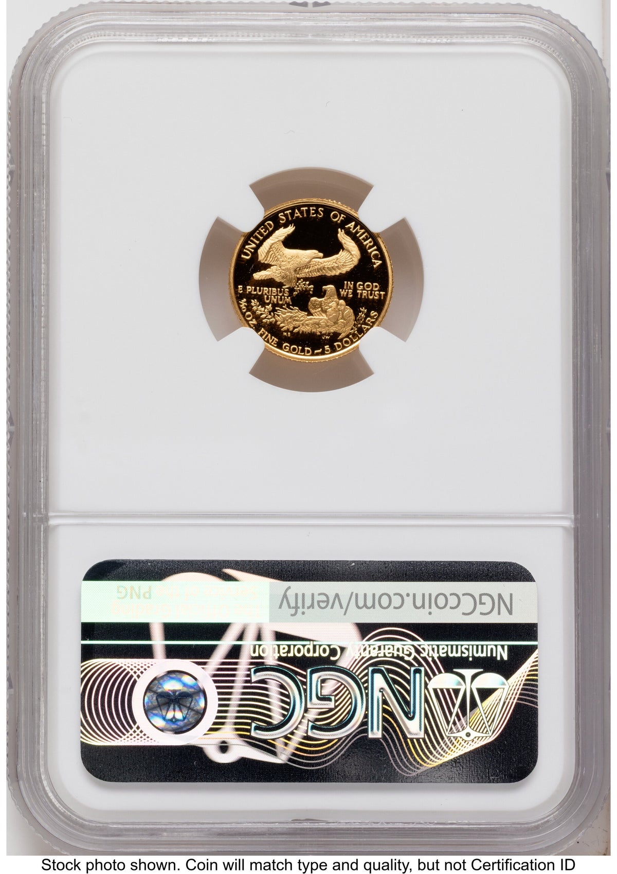 1991 Proof Gold Eagle 1.85 oz Mike Castle NGC PF70