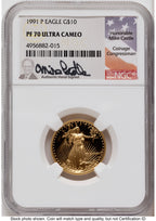 1991 Proof Gold Eagle 1.85 oz Mike Castle NGC PF70