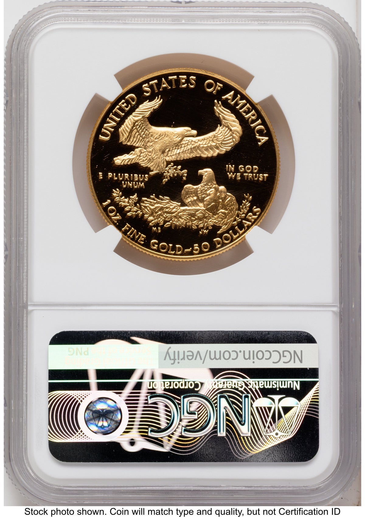 1991 Proof Gold Eagle 1.85 oz Mike Castle NGC PF70