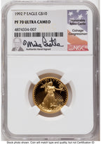 1992 Proof Gold Eagle 1.85 oz Mike Castle NGC PF70