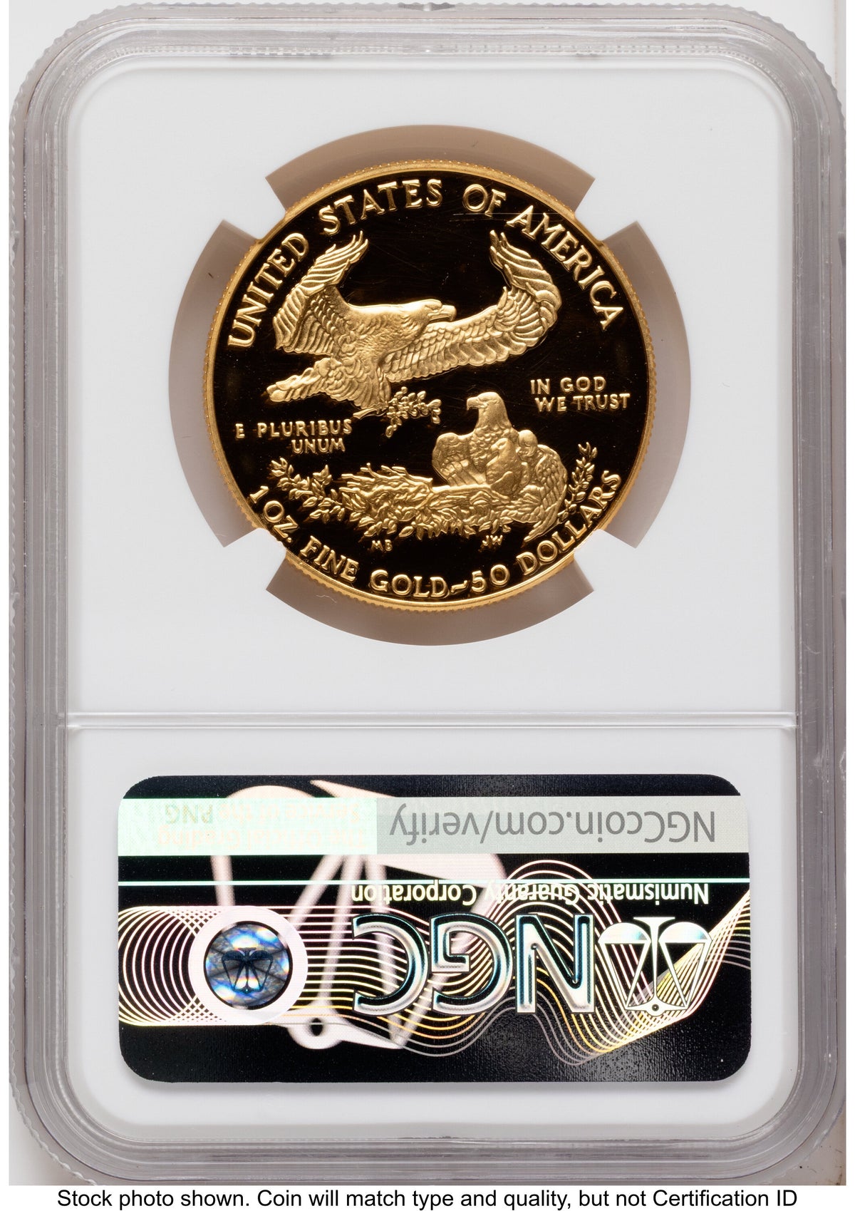 1992 Proof Gold Eagle 1.85 oz Mike Castle NGC PF70