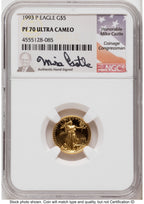 1993 Proof Gold Eagle 1.85 oz Mike Castle NGC PF70