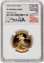 1993 Proof Gold Eagle 1.85 oz Mike Castle NGC PF70