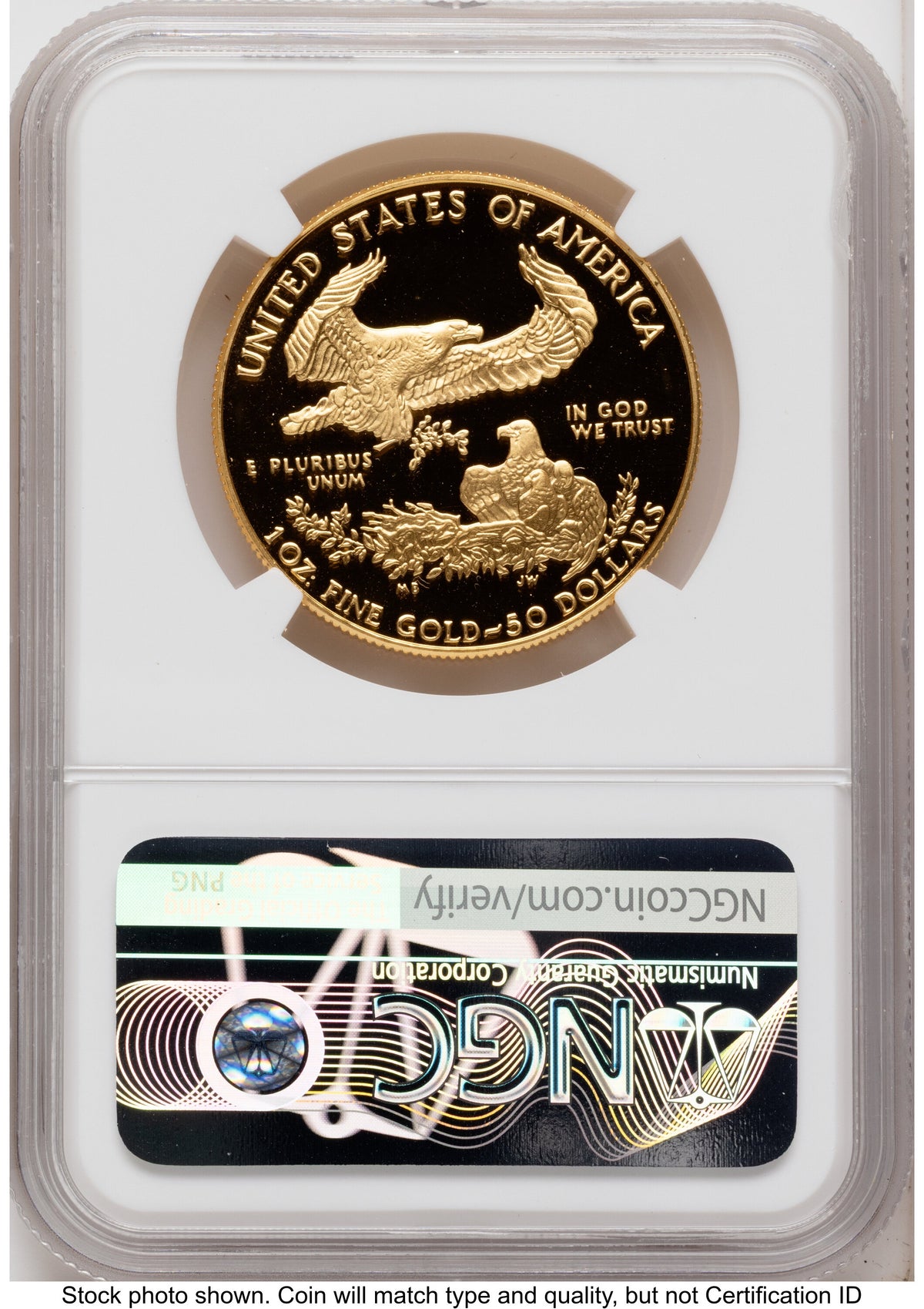 1993 Proof Gold Eagle 1.85 oz Mike Castle NGC PF70