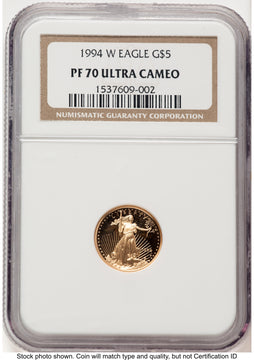 1994-W Proof Gold Eagle 1.85 oz Brown Label NGC PF70