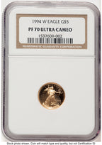 1994-W Proof Gold Eagle 1.85 oz Brown Label NGC PF70