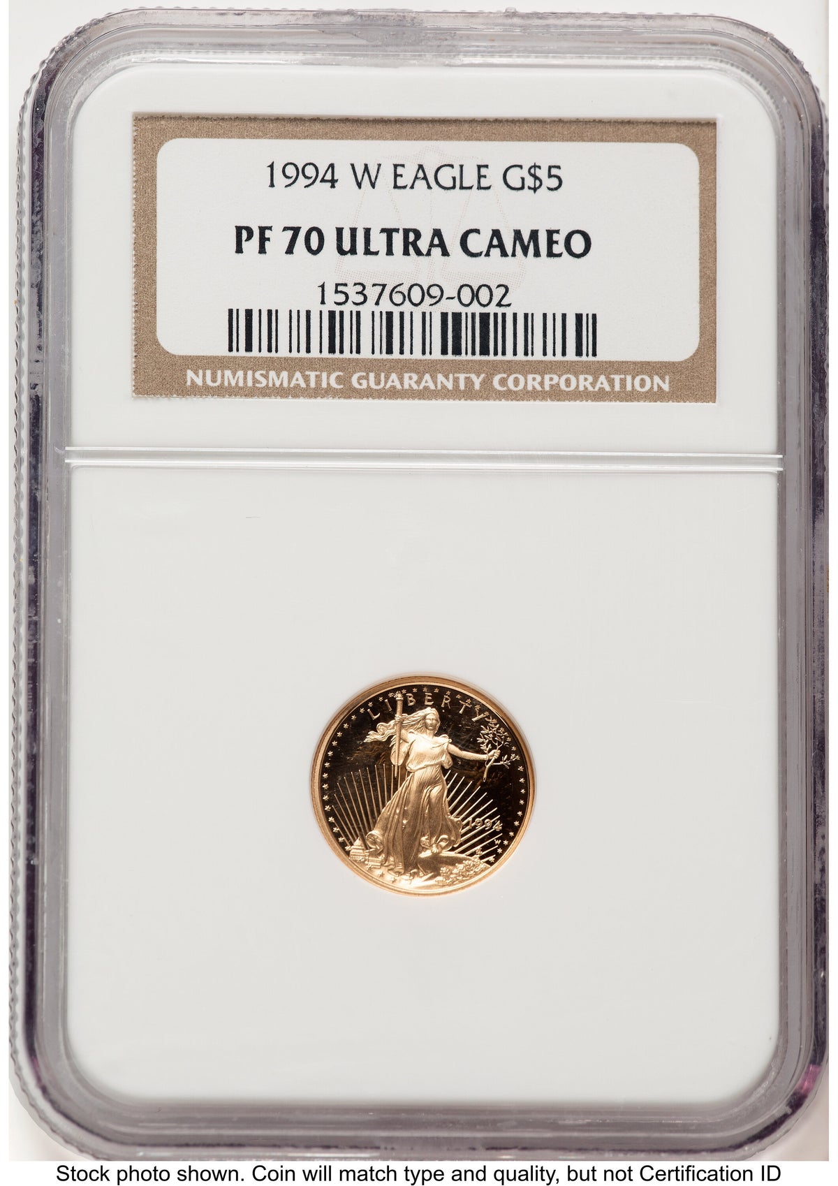1994-W Proof Gold Eagle 1.85 oz Brown Label NGC PF70