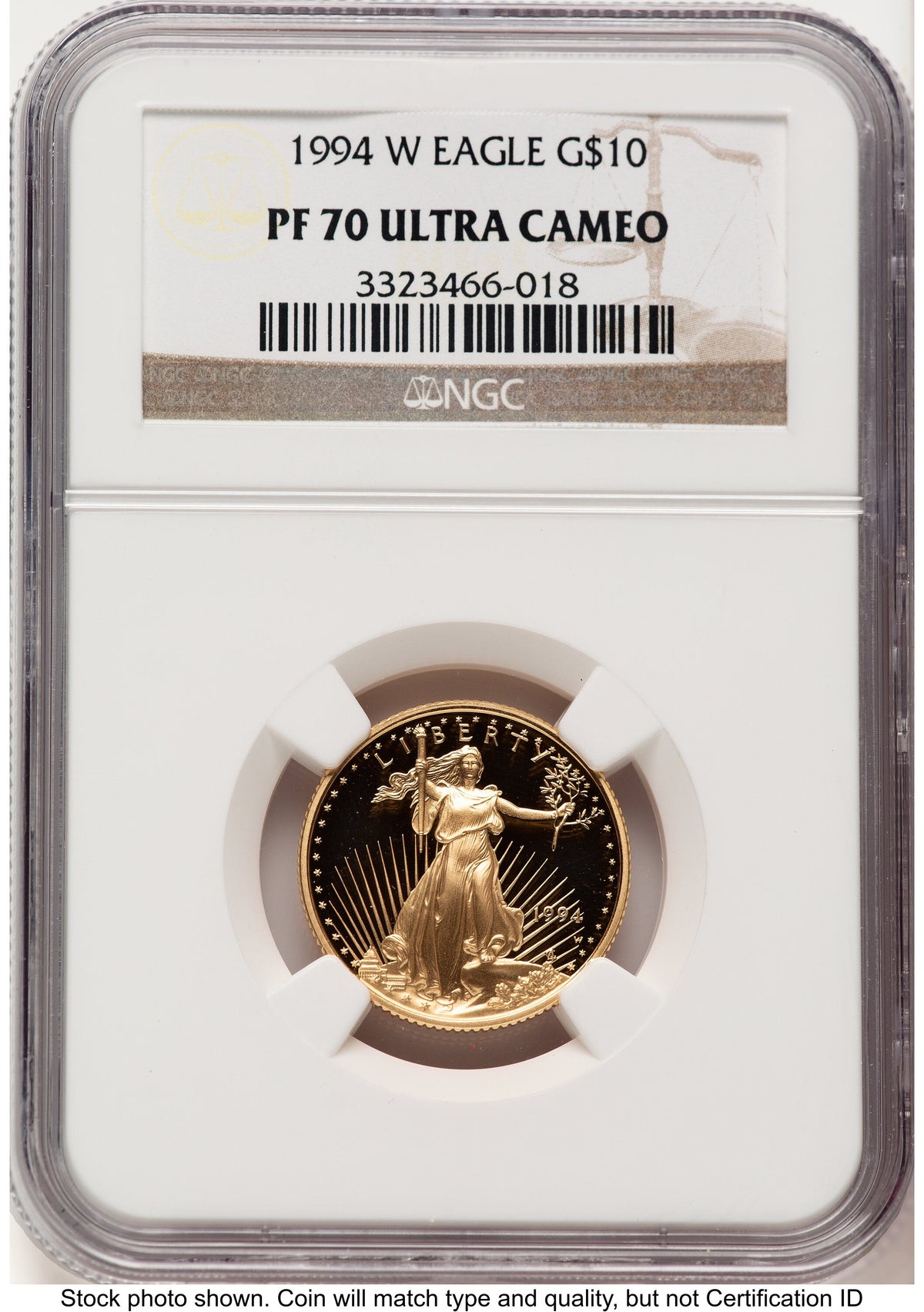 1994-W Proof Gold Eagle 1.85 oz Brown Label NGC PF70