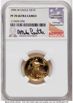 1996-W Proof Gold Eagle 1.85 oz Mike Castle NGC PF70