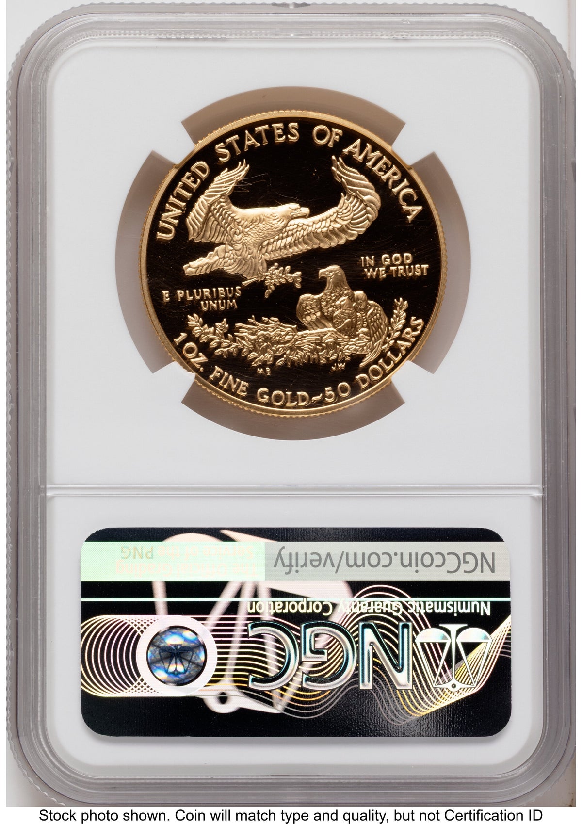 1999-W Proof Gold Eagle 1.85 oz Mike Castle NGC PF70