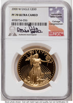 2000-W Proof Gold Eagle 1.85 oz Mike Castle NGC PF70
