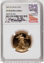 2001-W Proof Gold Eagle 1.85 oz Mike Castle NGC PF70
