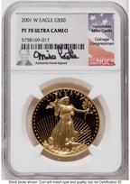2001-W Proof Gold Eagle 1.85 oz Mike Castle NGC PF70