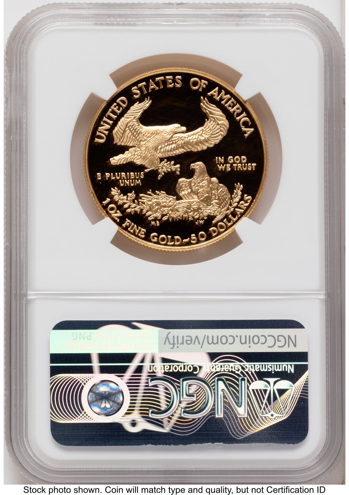 2001-W Proof Gold Eagle 1.85 oz Mike Castle NGC PF70