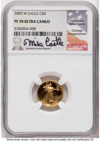 2003-W Proof Gold Eagle 1.85 oz Mike Castle NGC PF70