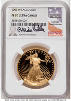 2005-W Proof Gold Eagle 1.85 oz Mike Castle NGC PF70