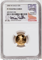 2006-W Proof Gold Eagle 1.85 oz Mike Castle NGC PF70