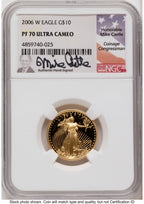2006-W Proof Gold Eagle 1.85 oz Mike Castle NGC PF70
