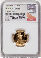 2007-W Proof Gold Eagle 1.85 oz Mike Castle NGC PF70