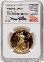 2007-W Proof Gold Eagle 1.85 oz Mike Castle NGC PF70