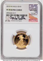 2010-W Proof Gold Eagle 1.85 oz Mike Castle NGC PF70