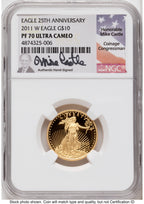 2011-W Proof Gold Eagle 1.85 oz Mike Castle NGC PF70