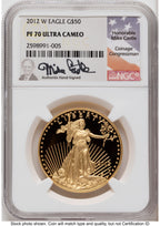 2012-W Proof Gold Eagle 1.85 oz Mike Castle NGC PF70