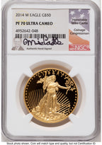 2014-W Proof Gold Eagle 1.85 oz Mike Castle NGC PF70