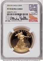 2016-W Proof Gold Eagle 1.85 oz Mike Castle NGC PF70