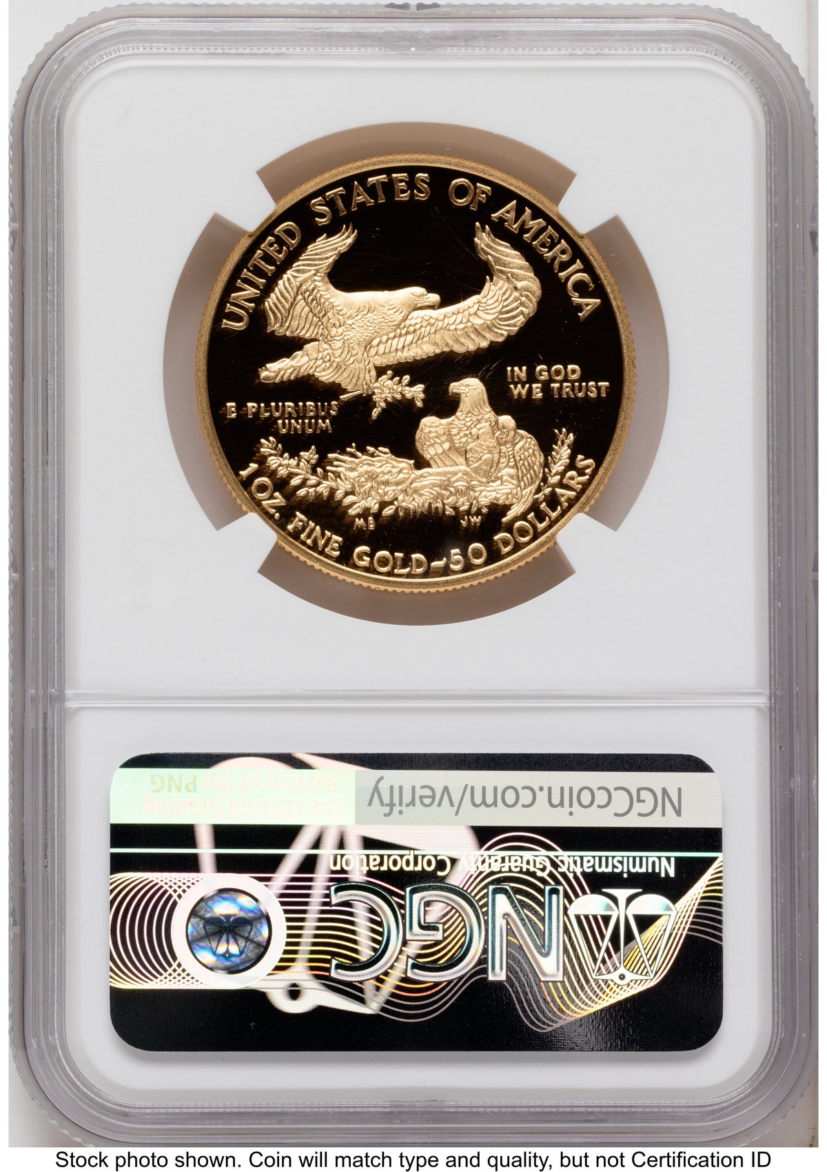 2019-W Proof Gold Eagle 1.85 oz FDI Mike Castle NGC PF70