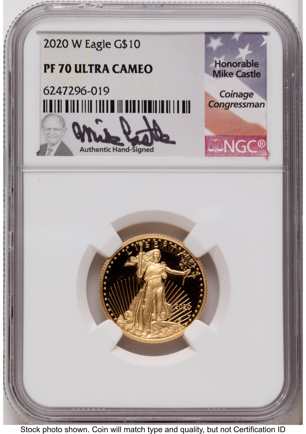 2020-W Proof Gold Eagle 1.85 oz Mike Castle NGC PF70
