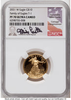 2021-W Type 1 Proof Gold Eagle 1.85 oz Mike Castle NGC PF70