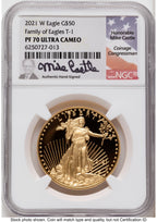 2021-W Type 1 Proof Gold Eagle 1.85 oz Mike Castle NGC PF70