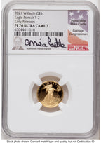 2021-W Type 2 Proof Gold Eagle 1.85 oz ER Mike Castle NGC PF70