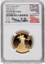 2021-W Type 2 Proof Gold Eagle 1.85 oz ER Mike Castle NGC PF70