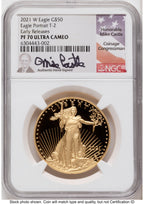 2021-W Type 2 Proof Gold Eagle 1.85 oz ER Mike Castle NGC PF70