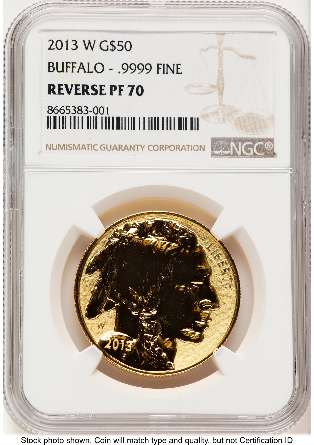 2013-W Reverse Proof Gold Buffalo 1 oz Brown Label NGC PF70